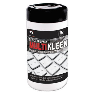 Read Right® Office Equipment Multikleen Wet Wipes, Cloth, 5 7-16 X 6 3-8, 75-tub freeshipping - TVN Wholesale